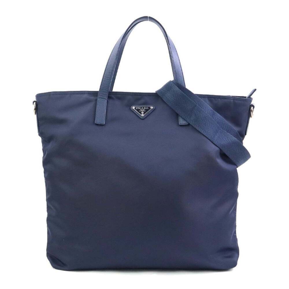 PRADA Blue Leather Shoulder Bag